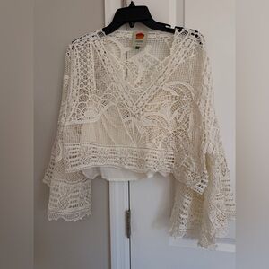 FARM Rio Cream Lace Blouse